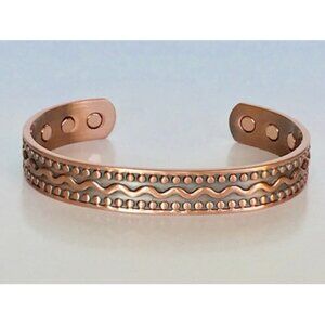 "Riverbed" Solid Handmade Copper Cuff Bracelets